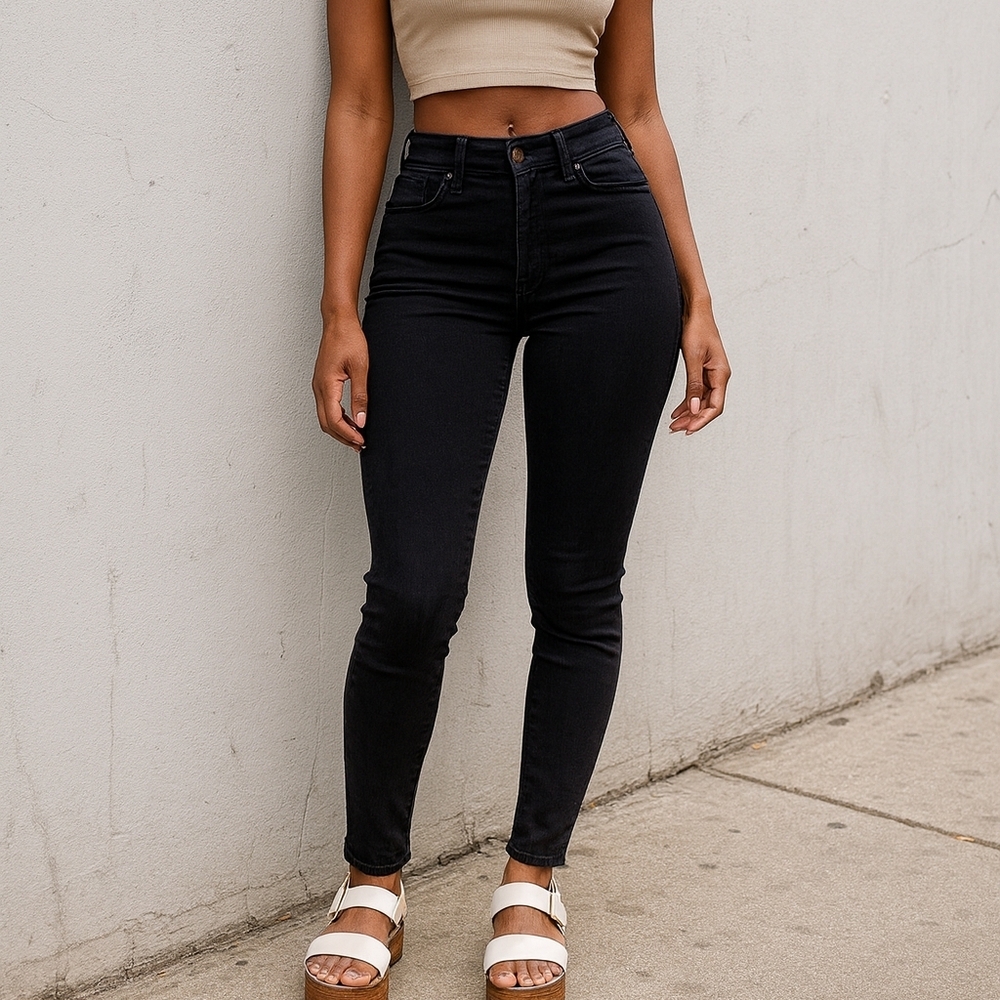 Levis Pull On Skinny Jeans Women's Size Medium Black
